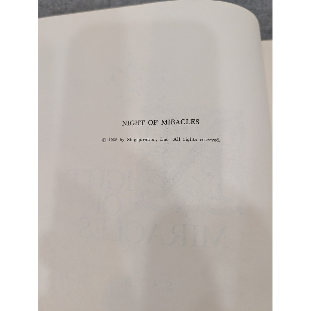 Night of Miracles Christmas Cantata John W Peterson‎ SATB Sheet Music 1958 VG- - Picture 3 of 3